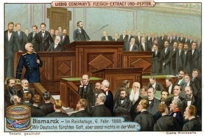 Bismarck en el Reichstag de Unbekannter Künstler