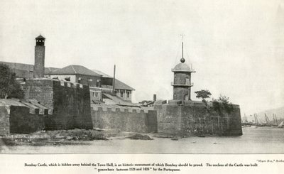 Monumento histórico del castillo de Bombay, hacia 1900 (foto) de Unbekannter Künstler