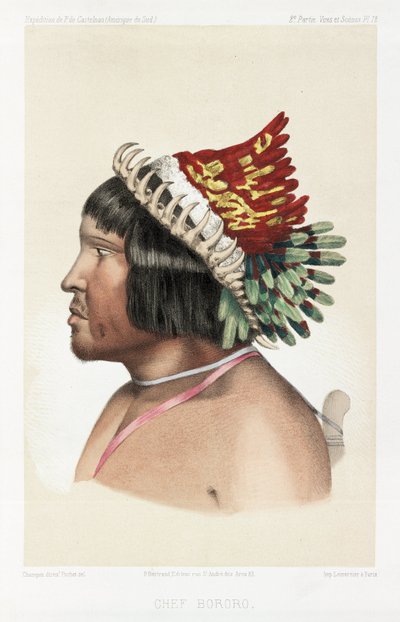 Jefe Bororo, Sudamérica, c. 1843-1847 de Unbekannt