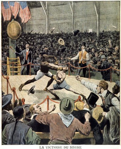 El boxeador Jack Johnson gana el título mundial de Unbekannter Künstler