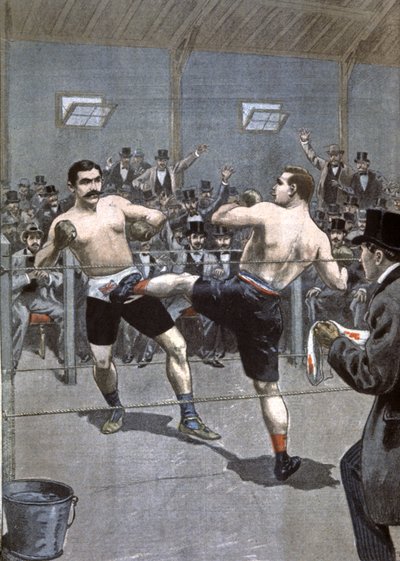 Combate de boxeo en París de Unbekannter Künstler