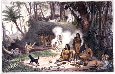 Brasil. Campamento Indio Cabocle en Cantagallo de Unbekannter Künstler