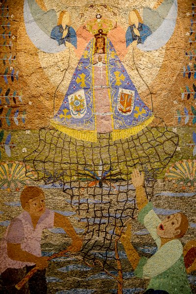 Mosaico brasileño en la basílica católica romana de la Anunciación, Nazaret, Galilea, Israel. (detalle) de Unbekannt