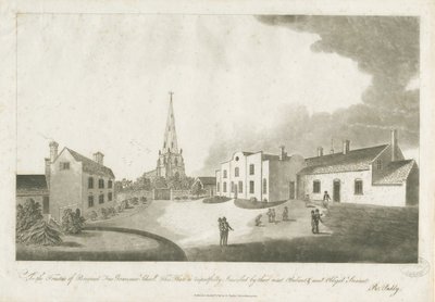 Escuela de Gramática de Brewood: grabado a la aguatinta, 30 de enero de 1799 de Unbekannt