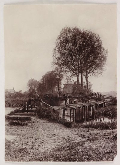 Puentes, Niños en un puente, c. 1890 de Unbekannt