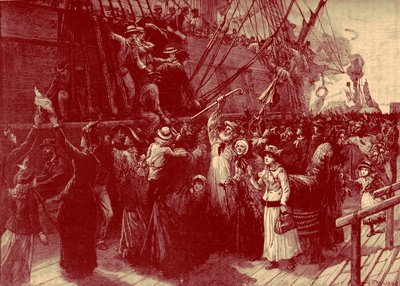 Barco de emigrantes británicos a las colonias - finales del siglo XIX de Unbekannter Künstler