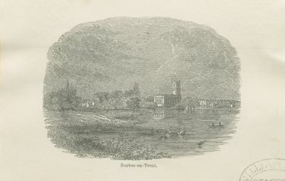 Burton-upon-Trent - Iglesia Vieja: grabado en madera, nd [?siglo XIX] de Unbekannt