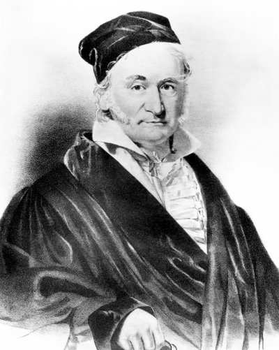 Carl Friedrich Gauss, matemático alemán, mediados del siglo XIX de Unbekannt