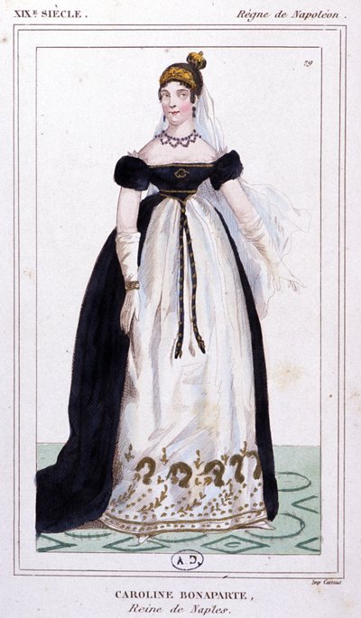 Carolina Bonaparte, hacia 1810 (grabado) de Unbekannter Künstler