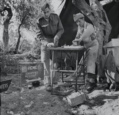 Taller de reparaciones de carpintería de los Ingenieros Eléctricos y Mecánicos, 8º Ejército, Italia de Unbekannt