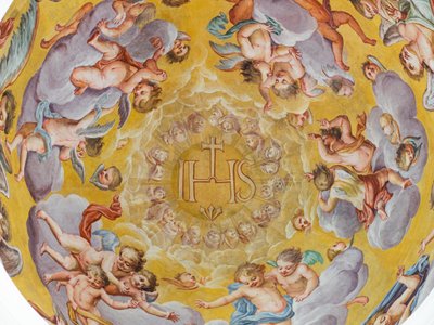Fresco del techo, Mausoleo de los Habsburgo, Graz, Estiria, Austria, Europa (foto) de Unbekannter Künstler