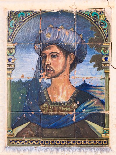 Pintura de azulejos cerámicos en la Casa del Rey Moro, la Casa del Rey Moro, Ronda, Provincia de Málaga, España de Unbekannt