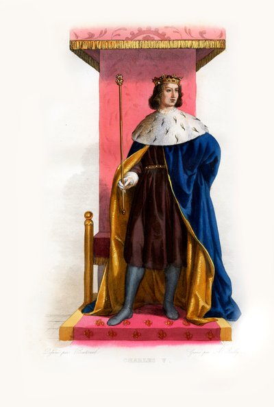 Carlos V de Francia llamado el Sabio, c.1844 (grabado) de Lancelot Volders
