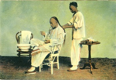 Barbero chino trenza el pelo de Unbekannter Künstler