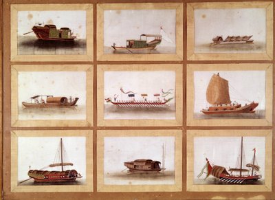 Juncos chinos del Gran Zheng He (Zheng-He o Cheng Ho) (1371-1433) o Hajji Mahmud (nombre árabe) eunuco chino y explorador marino. de William M. Timlin