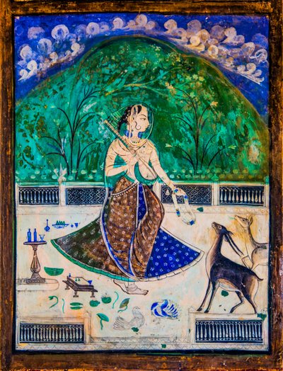 Patio de Chittra Shala con virtuosas pinturas finas, Fuerte de Taragarh, Bundi, Bundi, Rajastán, India, Asia (foto) de Unbekannter Künstler