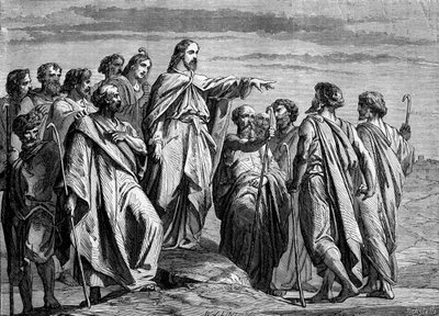Cristo enviando a los apóstoles - Biblia de Unbekannter Künstler