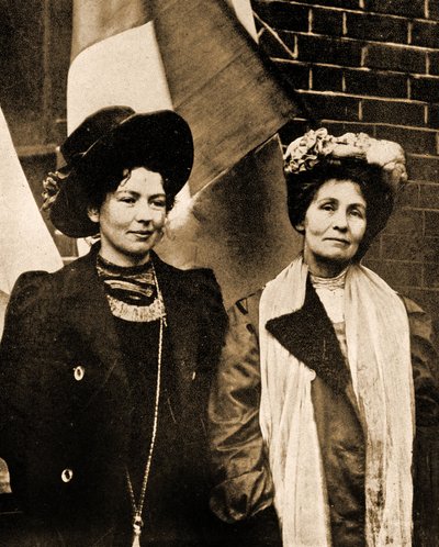 Christabel y Emmeline Pankhurst (foto) de Unbekannter Künstler