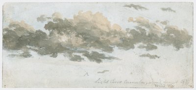 Cirrocúmulos, estudio de nubes, c 1803-1811 de Unbekannter Künstler