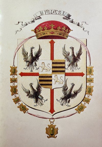 Escudo de la familia Gonzaga (grabado) de Unbekannter Künstler