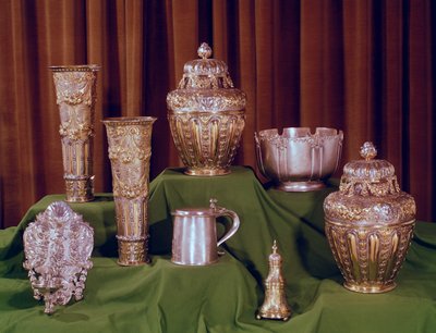 Colección de piezas de plata y plata dorada, antes del siglo XVII de Unbekannt