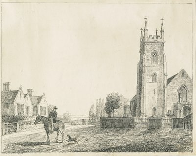 Iglesia de Colwich: boceto a pluma, 1833 de Unbekannt
