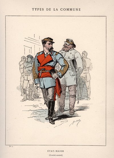 Comuna de París: traje de ÉTAT-MAJOR (Estado mayor) en "Les Communeux de Unbekannter Künstler