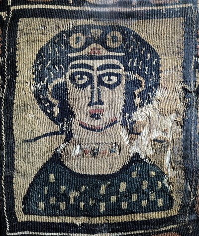 Tela copta con retrato de mujer de Leopold Blonder