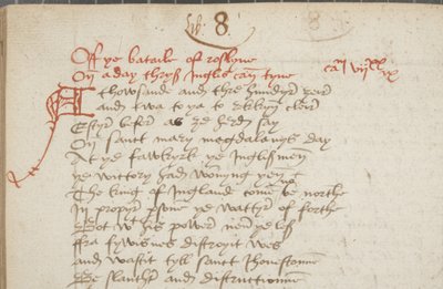 Copia de la Crónica de Andrew of Wyntoun, Fol 325 verso, detalle, c.1550 de Unbekannt