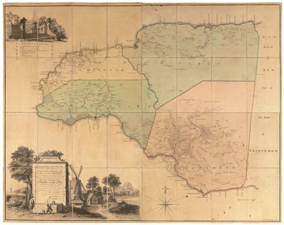 Cornwell del Mapa de los 3 Condados de Jamaica de Unbekannter Künstler
