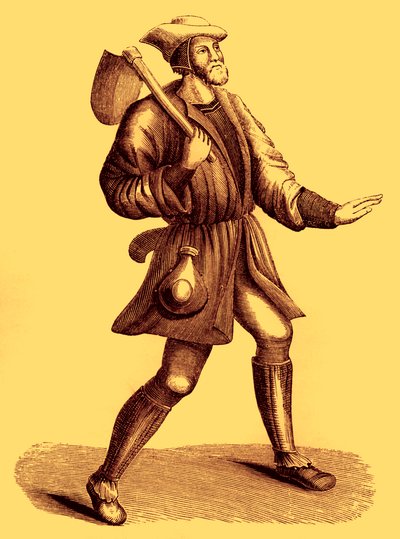 Traje de villano o campesino de Unbekannter Künstler