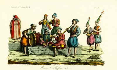 Trajes de los músicos bereberes del Bey de Túnez y comediantes o Saitari, Túnez de Unbekannt