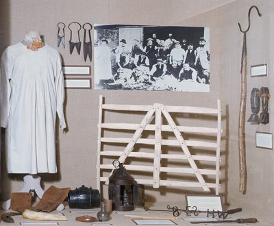 Exhibición de la industria de lana de Cotswold, incluyendo blusa, mediados del siglo XIX de Unbekannt