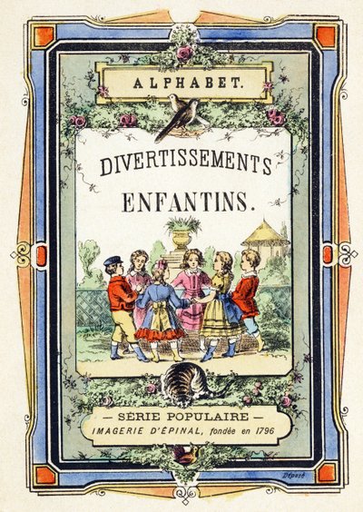 Portada - ronda de niños en un jardín - Alfabeto - entretenimiento infantil - Imagerie d