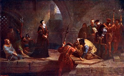 Cranmer en la Puerta de los Traidores de Unbekannter Künstler