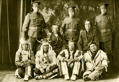 Canadienses de las Primeras Naciones Cree durante la Primera Guerra Mundial de Unbekannter Künstler