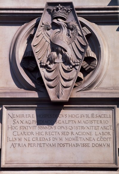 Escudo en el Castillo Real de Wawel en Cracovia, Polonia de Benjamin Baud