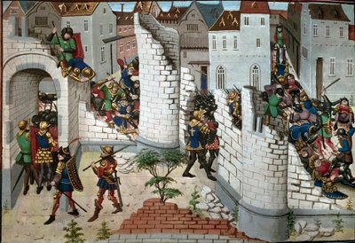 Cruzada: la toma de Jerusalén. Detalle. (miniatura) de Unbekannter Künstler