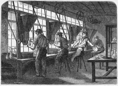Corte de cristal, c.1880 (grabado) de Unbekannter Künstler