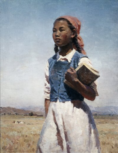 Hija de Kirguistán Soviético, pintura de 1948 de Semyon Chuikov, Realismo Socialista de Unbekannt