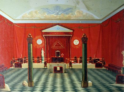 Decoración de un templo masónico. Primer grado de Unbekannter Künstler