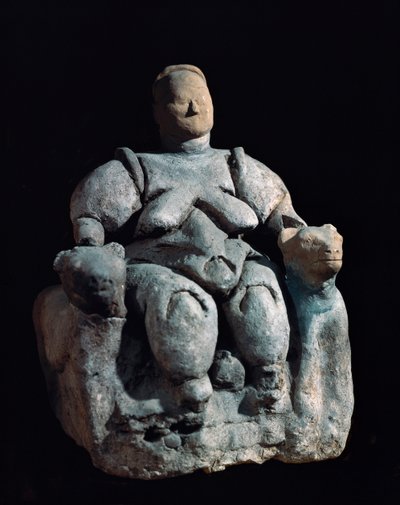 Diosa madre, estatua de terracota. 8000-6000 a.C. procedente de Çatalhöyük de Unbekannt