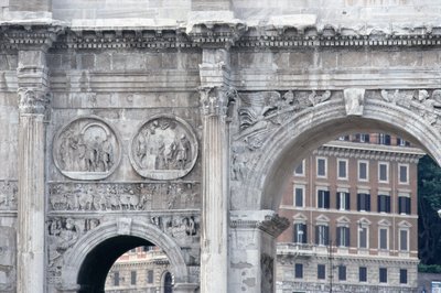 Detalle del Arco de Constantino, construido en el año 315 d.C. de Unbekannt