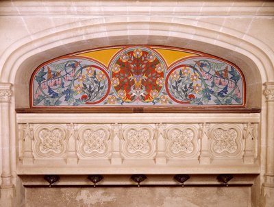 (Detalle) de la decoración del Chateau de Roquetaillade, Francia de Benjamin Baud
