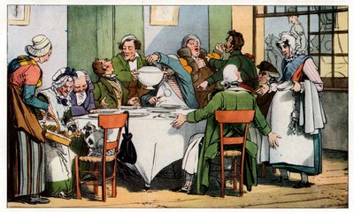 Cenar en una posada francesa del siglo XIX de Unbekannter Künstler