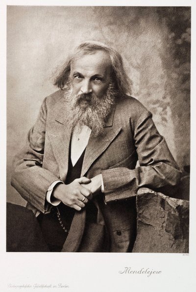 Dmitri Ivánovich Mendeléyev, químico ruso, c 1905 de Unbekannt