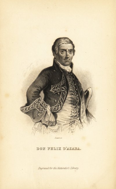Don Félix de Azara o Félix Manuel de Azara, oficial militar español, naturalista e ingeniero de Unbekannt