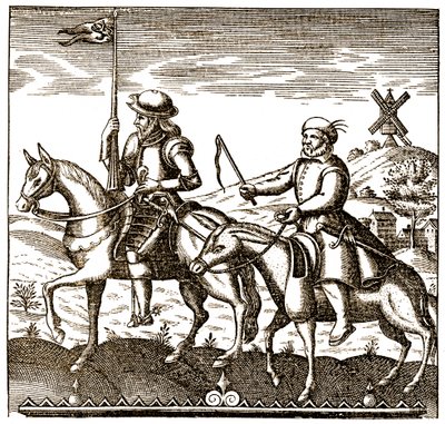 Don Quijote y Sancho Panza de Unbekannter Künstler