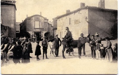 Torre del burro hacia 1900, Carcasona (postal) de Unbekannter Künstler