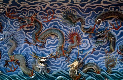 Dragones, Haw Par Villa (Jardín del Bálsamo de Tigre), un parque temático basado en la mitología y leyendas chinas, Singapur de Benjamin Baud